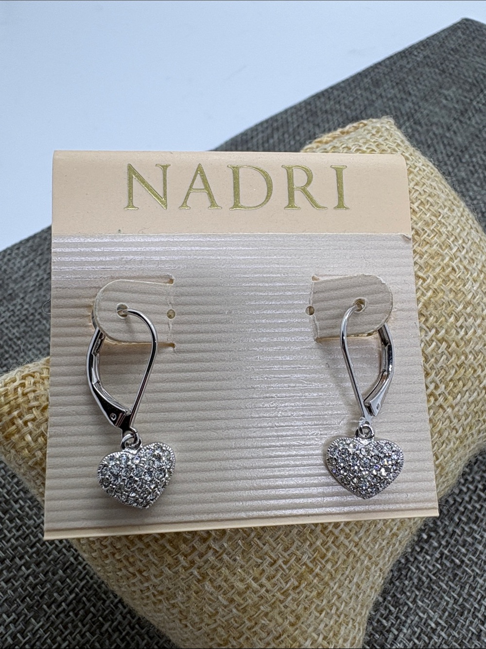 Nadri Heart Drop Earrings with Sparkling Pavé CZ